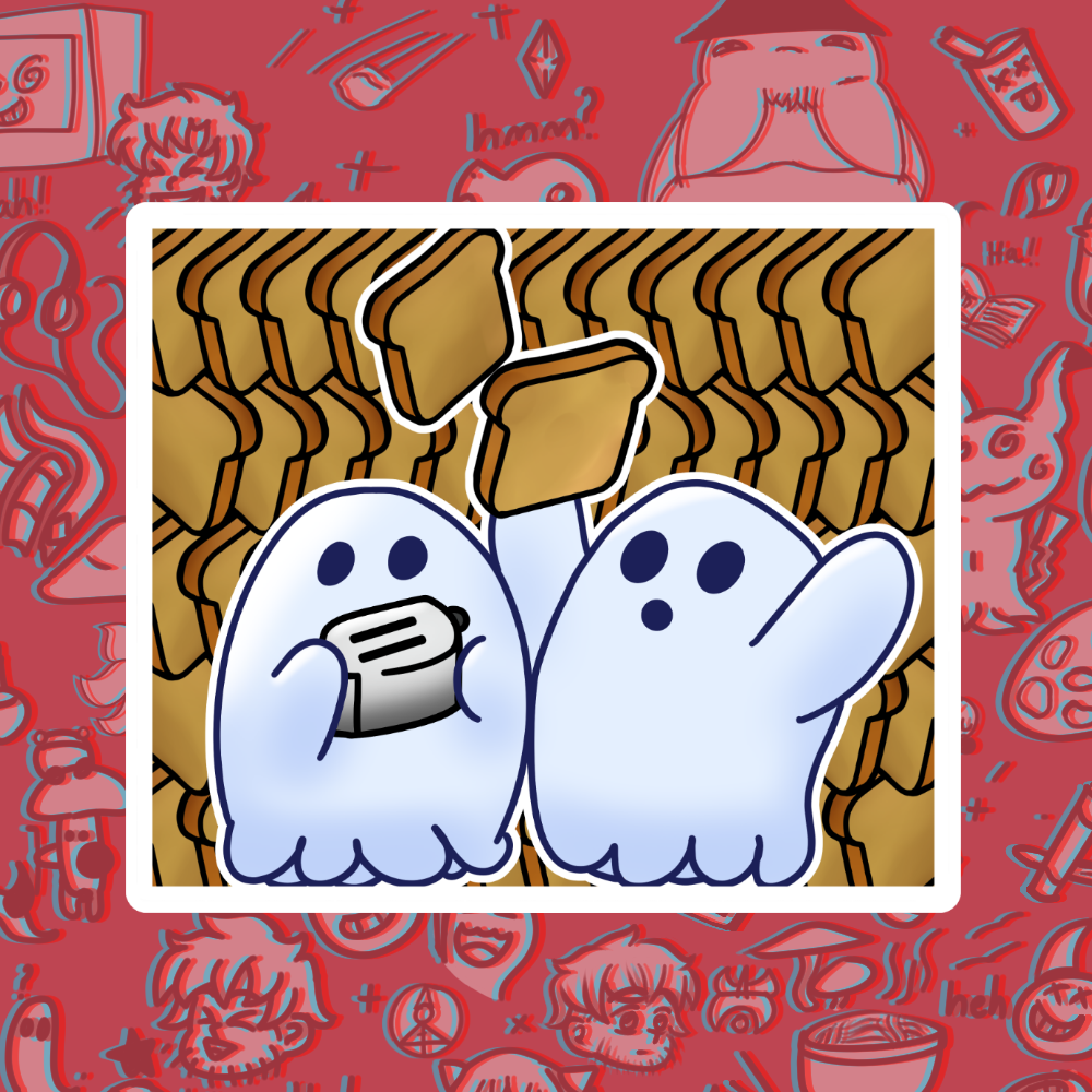 Ghosts Makin Toast Sticker