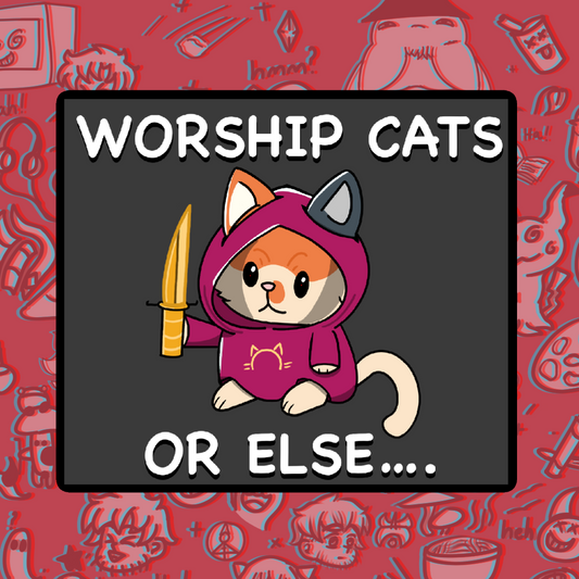 Worship Cats Sticker